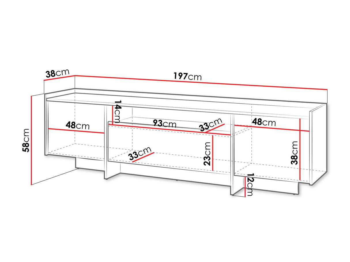 TV-állvány RTV JAPANDI, Szín: Tölgy
