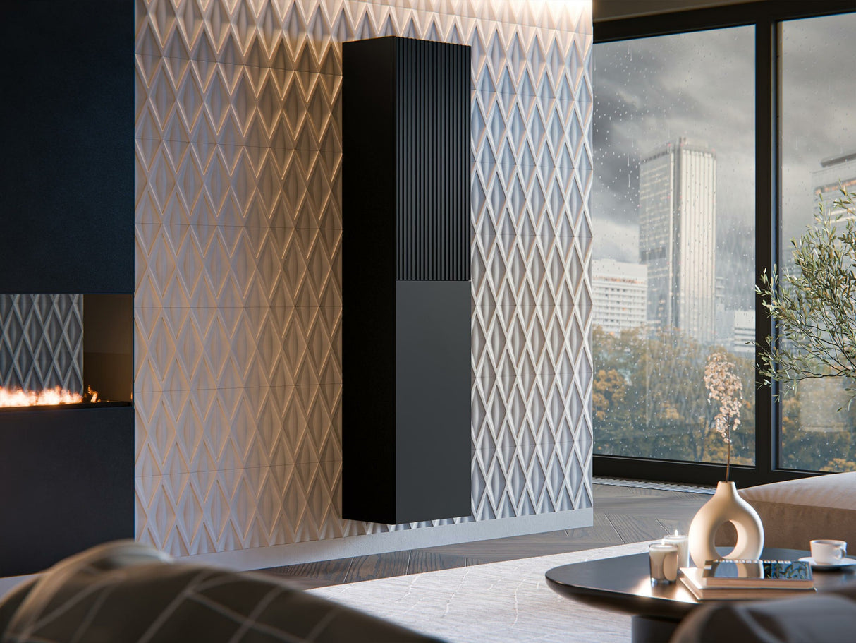 Polc Witryna 2D CAPITAL Czarny (Fekete)