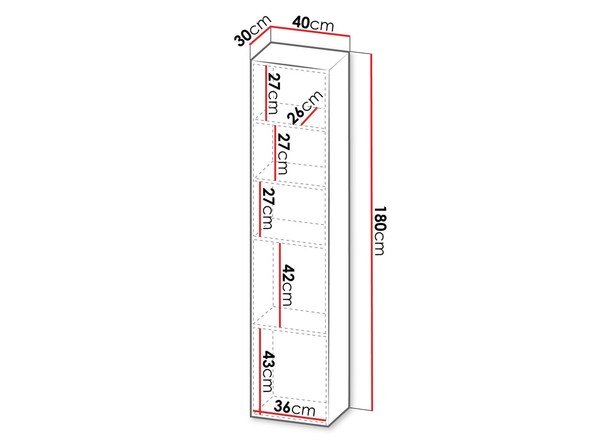 Polc Witryna 2D CAPITAL Czarny/Dąb wotan/Czarny (Fekete + Wotan tölgy)