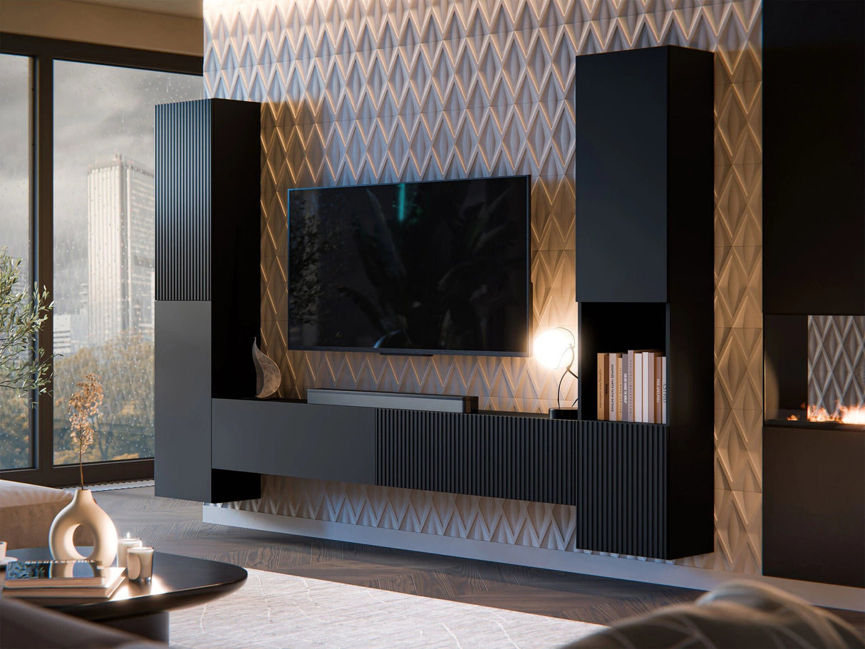 Polc Witryna 2D CAPITAL Czarny (Fekete)