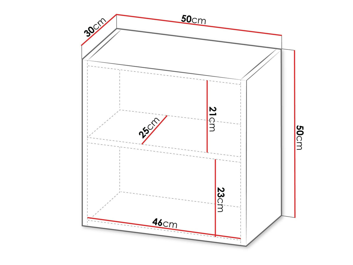 Fali szekrény Witryna kwadrat CAPITAL Czarny (Fekete)