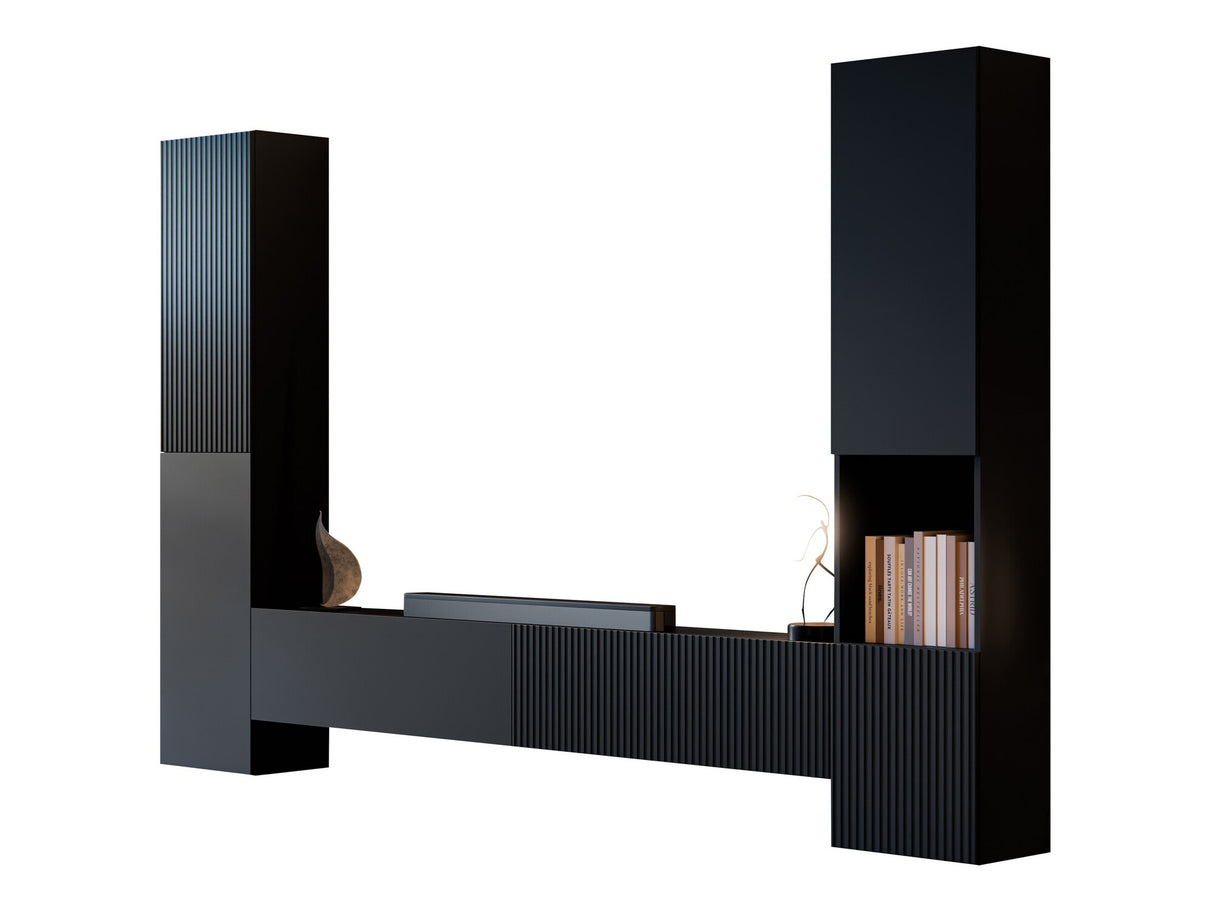 Nappali szett Meble CAPITAL I Czarny (Fekete)