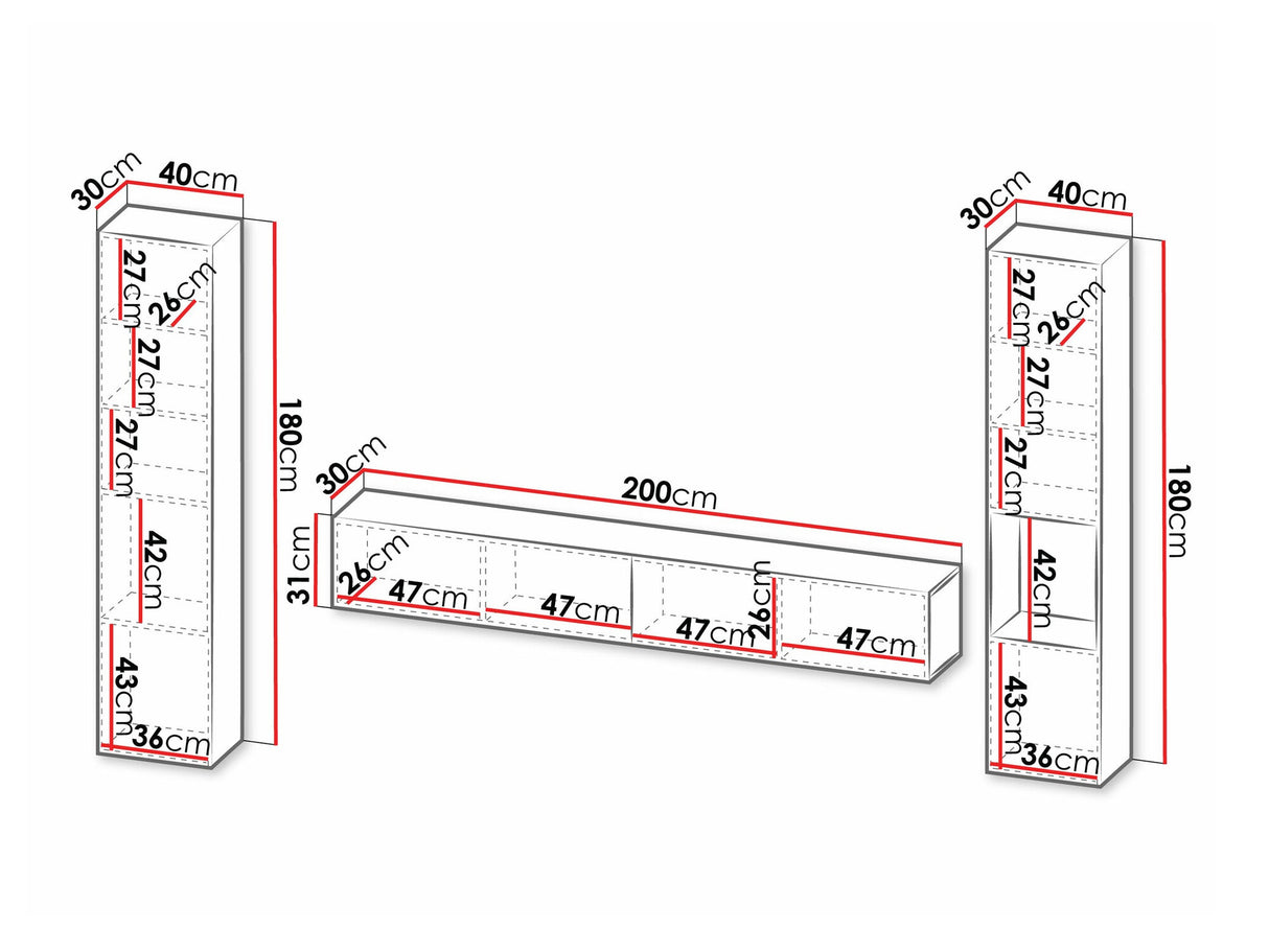 Nappali szett Meble CAPITAL I Czarny (Fekete)