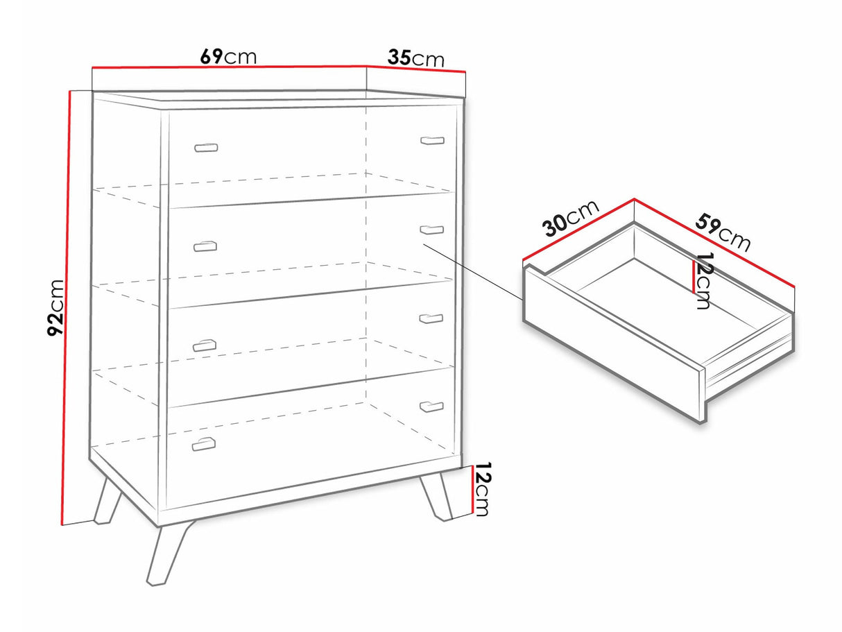 Komód FALCO III.F.K4SZ (Tunbergia TN03 K4SZ)