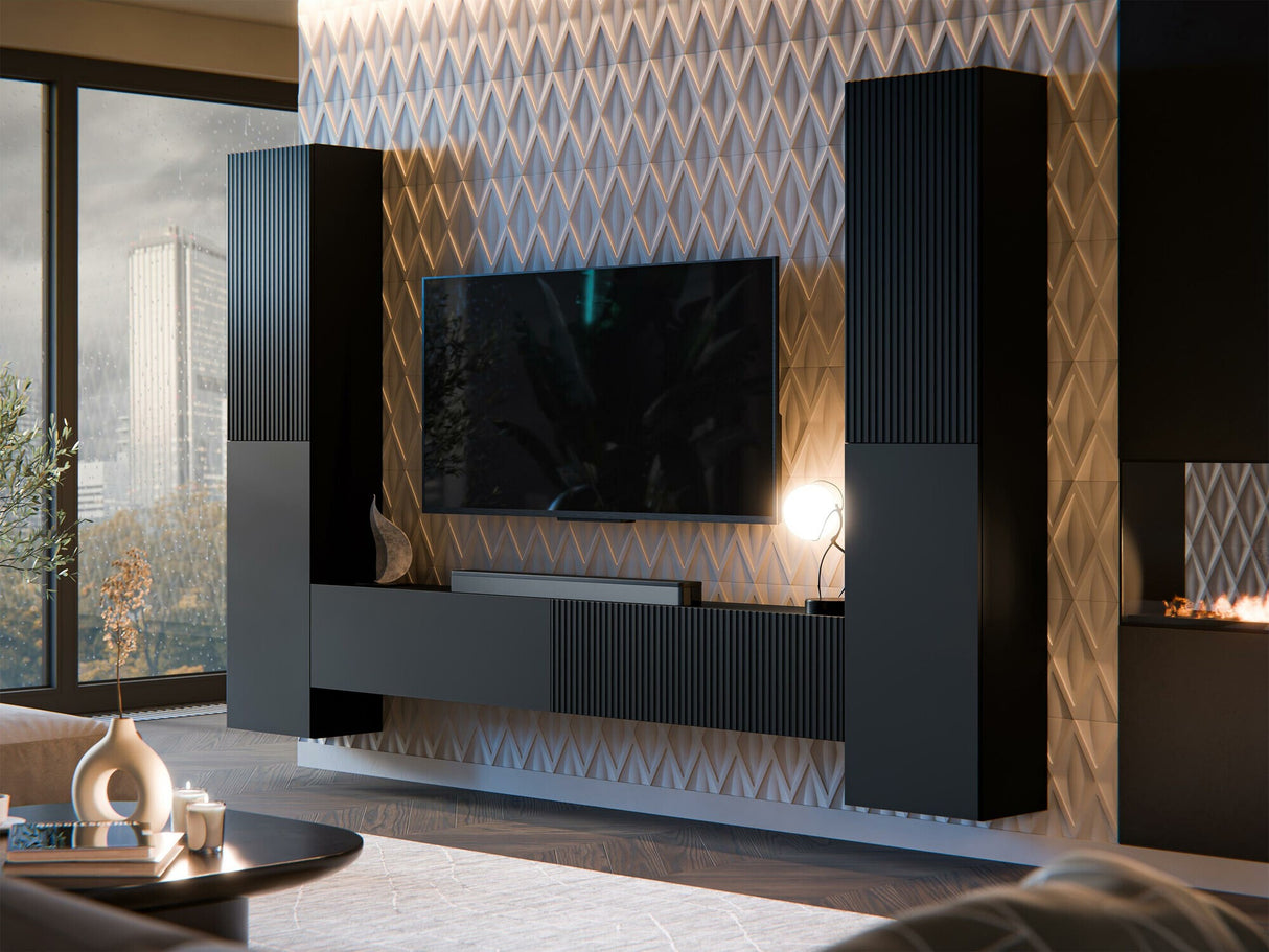 Nappali szett Meble CAPITAL II Czarny (Fekete)