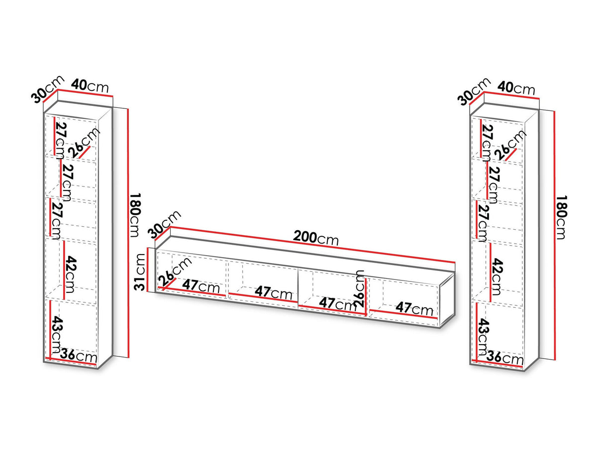 Nappali szett Meble CAPITAL II Czarny (Fekete)