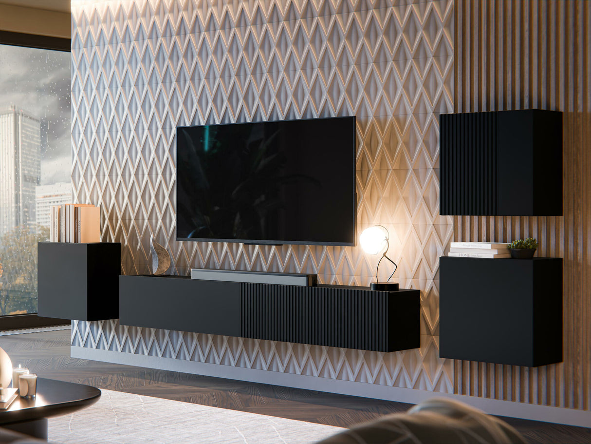 Nappali szett Meble CAPITAL IV Czarny (Fekete)