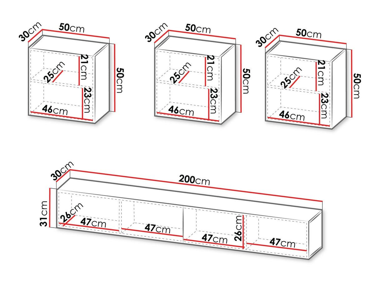 Nappali szett Meble CAPITAL IV Czarny/Dąb Wotan/Czarny (Fekete + Wotan tölgy)