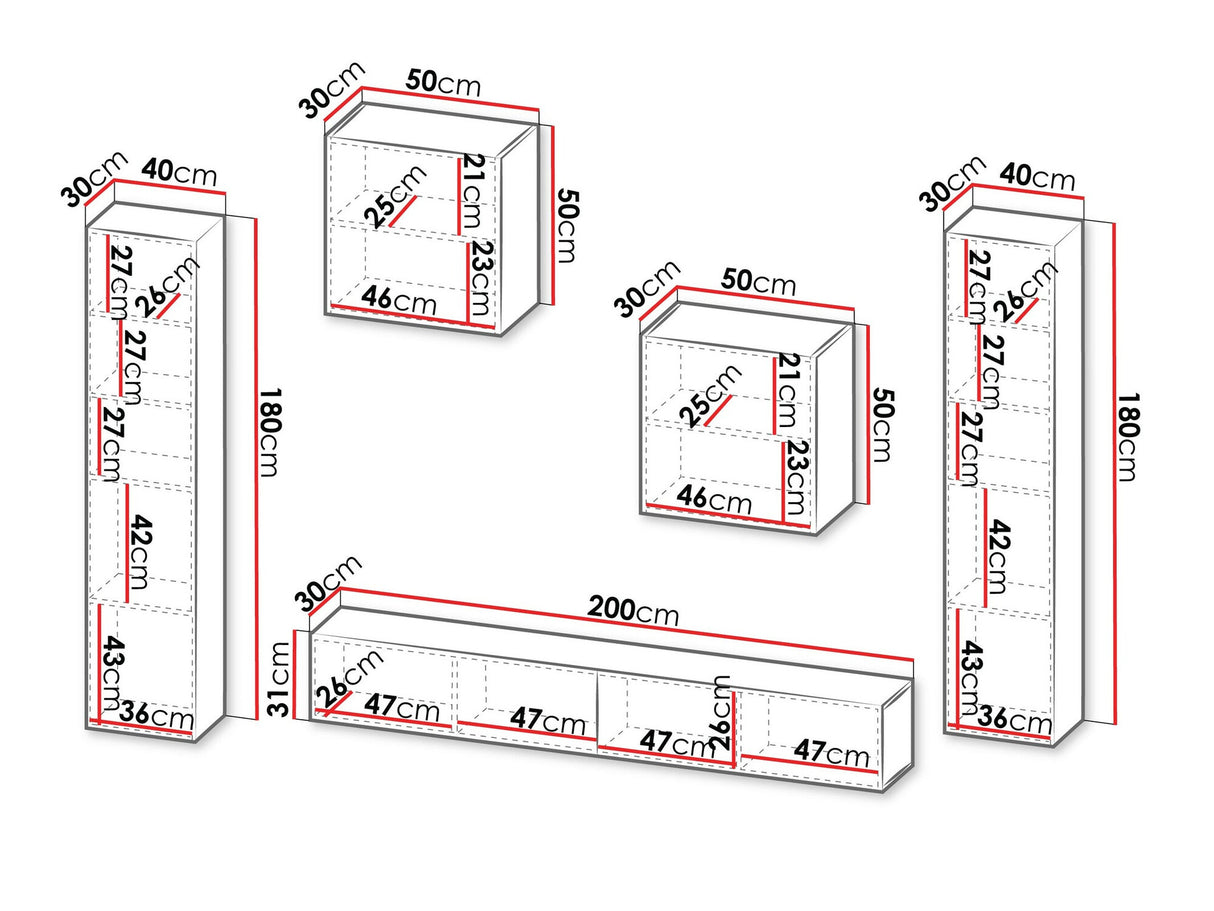 Nappali szett Meble CAPITAL V Czarny (Fekete)