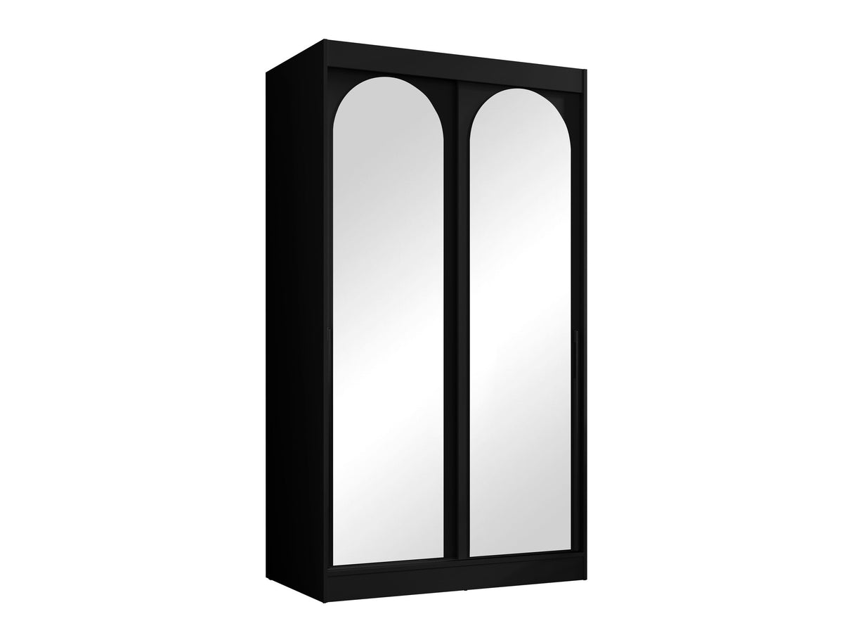 Gardróbszekrény Szafa przesuwna MODIN 120, Szín: Fekete, Fogantyú színe: Fekete