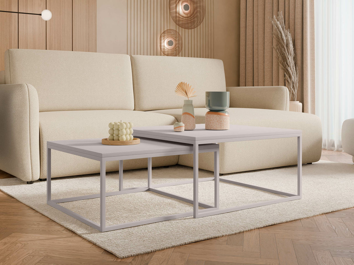 Dohányzóasztal szett Stolik DUAL (Mirlik) III Kaszmir + Kaszmir (Kasmír)