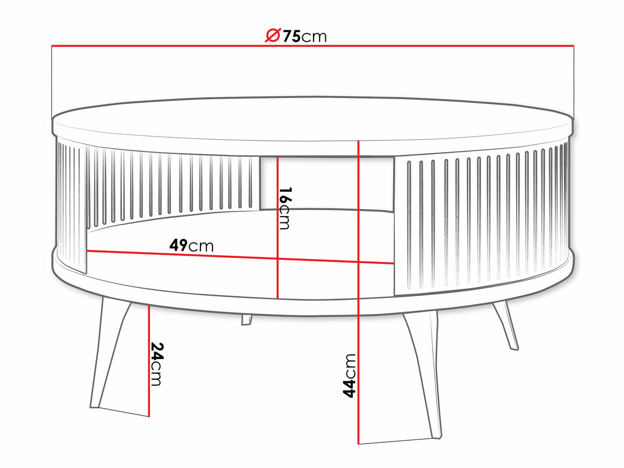 Dohányzóasztal Stolik kawowy ROENNI KASZMIR, Szín: Kasmír