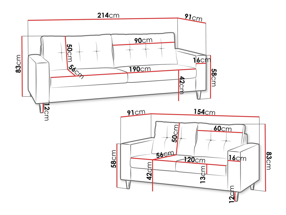 Kárpitozott bútorok Mist (Ensit 3+2)