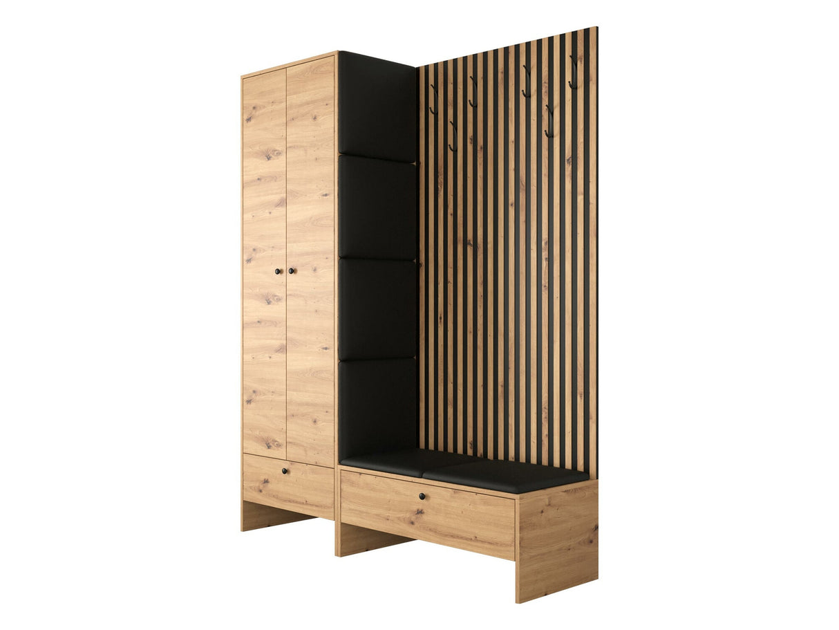 Előszoba garnitúra Balma III (Esmoltis), Szín: Artisan tölgy + Öko bőr Soft 011