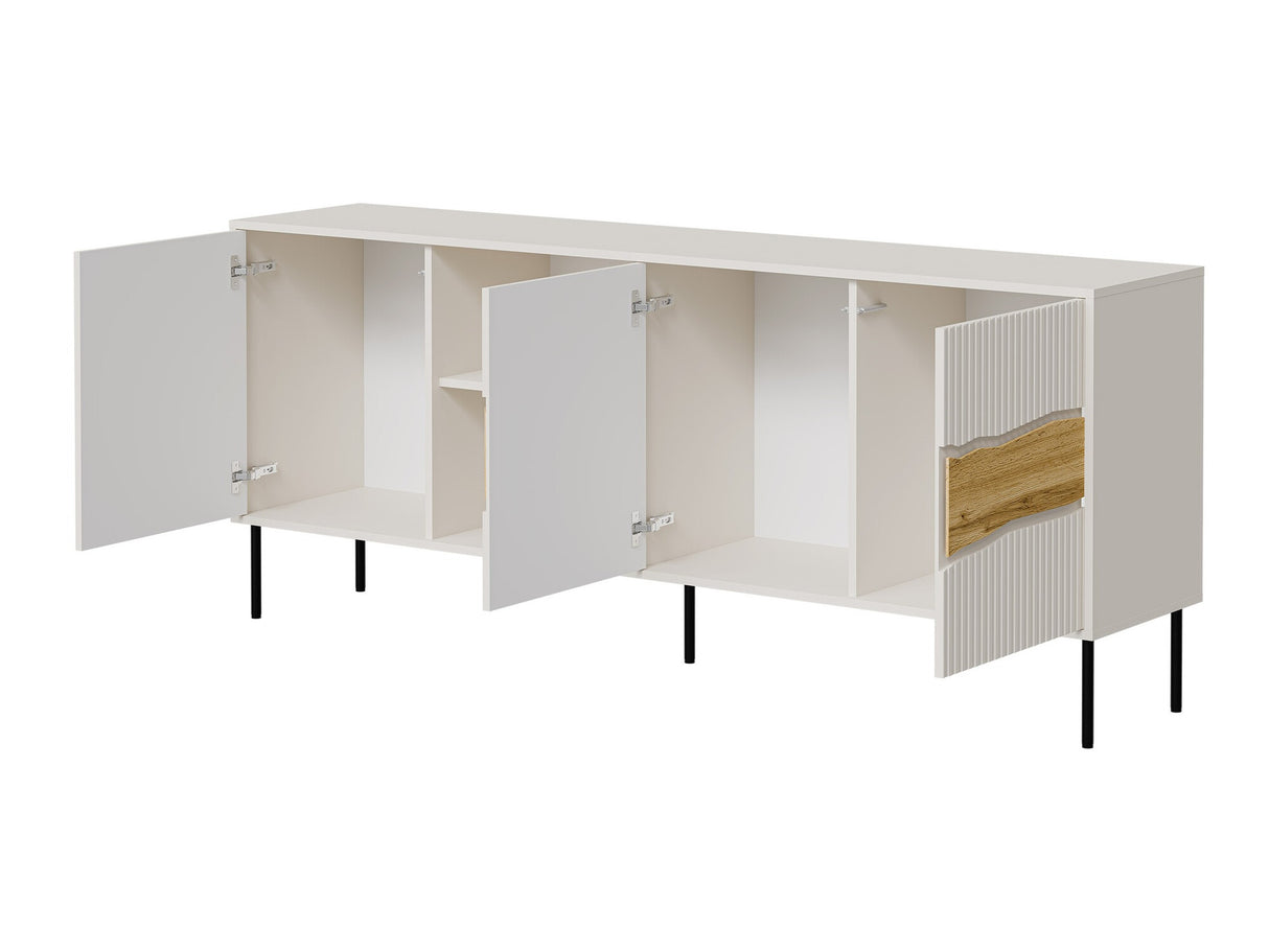 Nappali szett Meble INSERTO I Czarny/Dąb wotan (Fekete + Wotan tölgy)