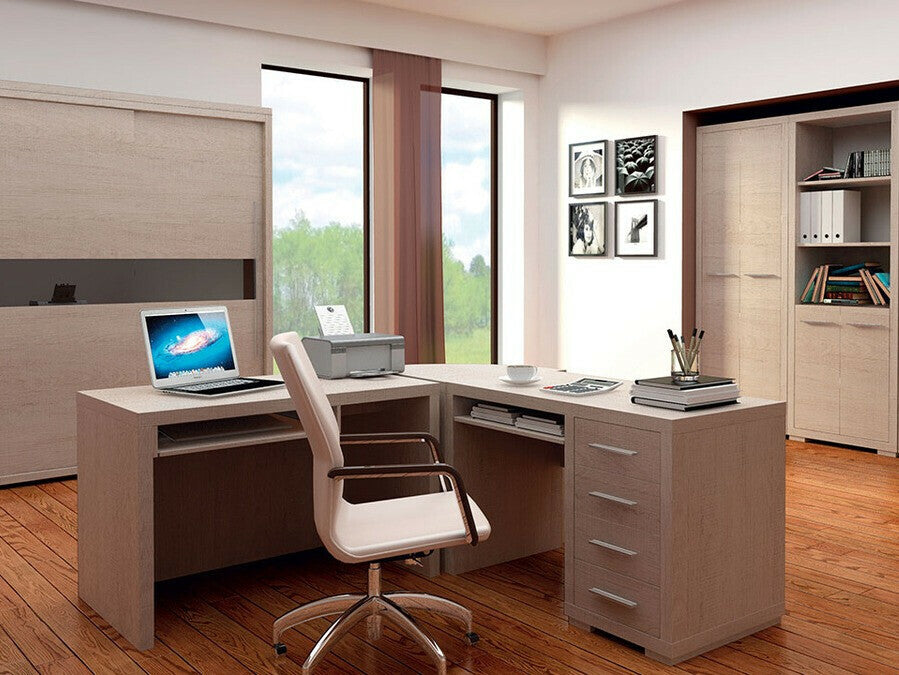 Íróasztal Vegáznemű V-30 (Kelly), Szín: Santana tölgy