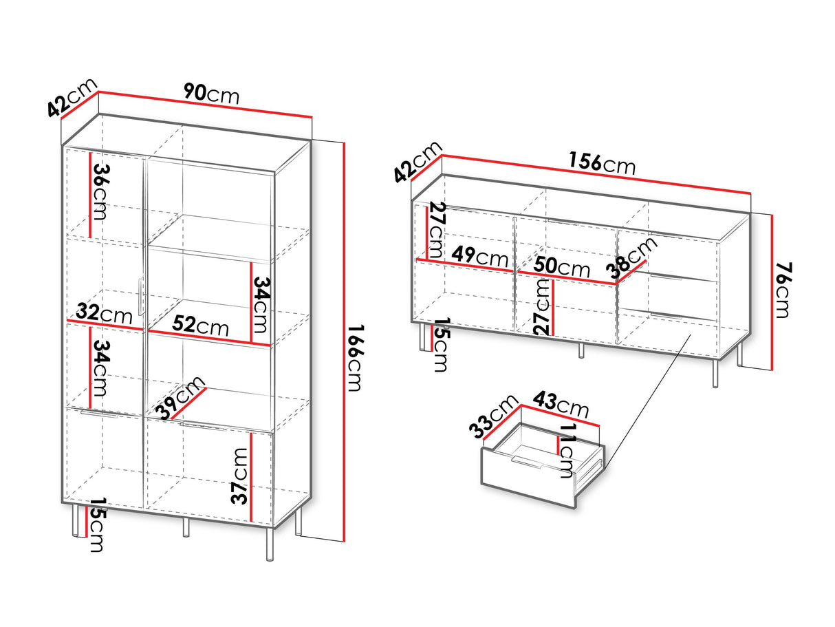 Nappali szett Meble ALMERA II, Gardróbszekrény: Nem