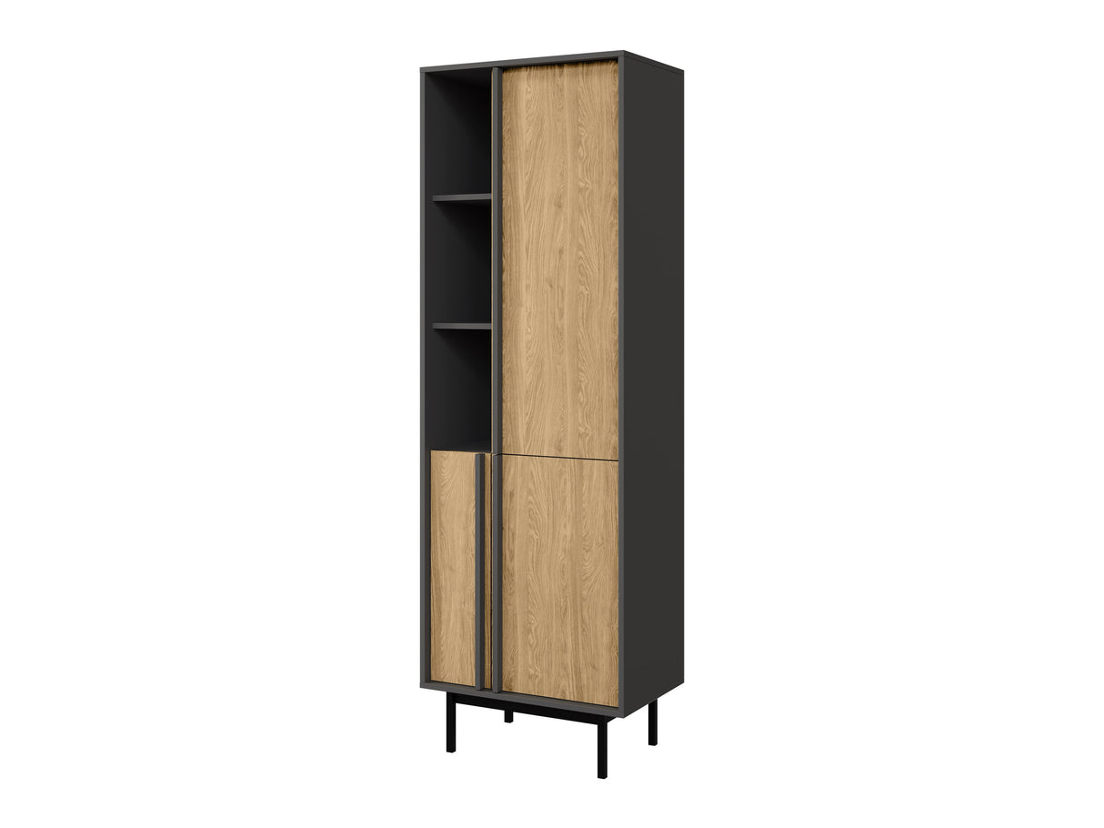 Könyvespolc Słupek 3D ALSY REG 3 Antracyt/Dąb Olejowany (Tölgy)