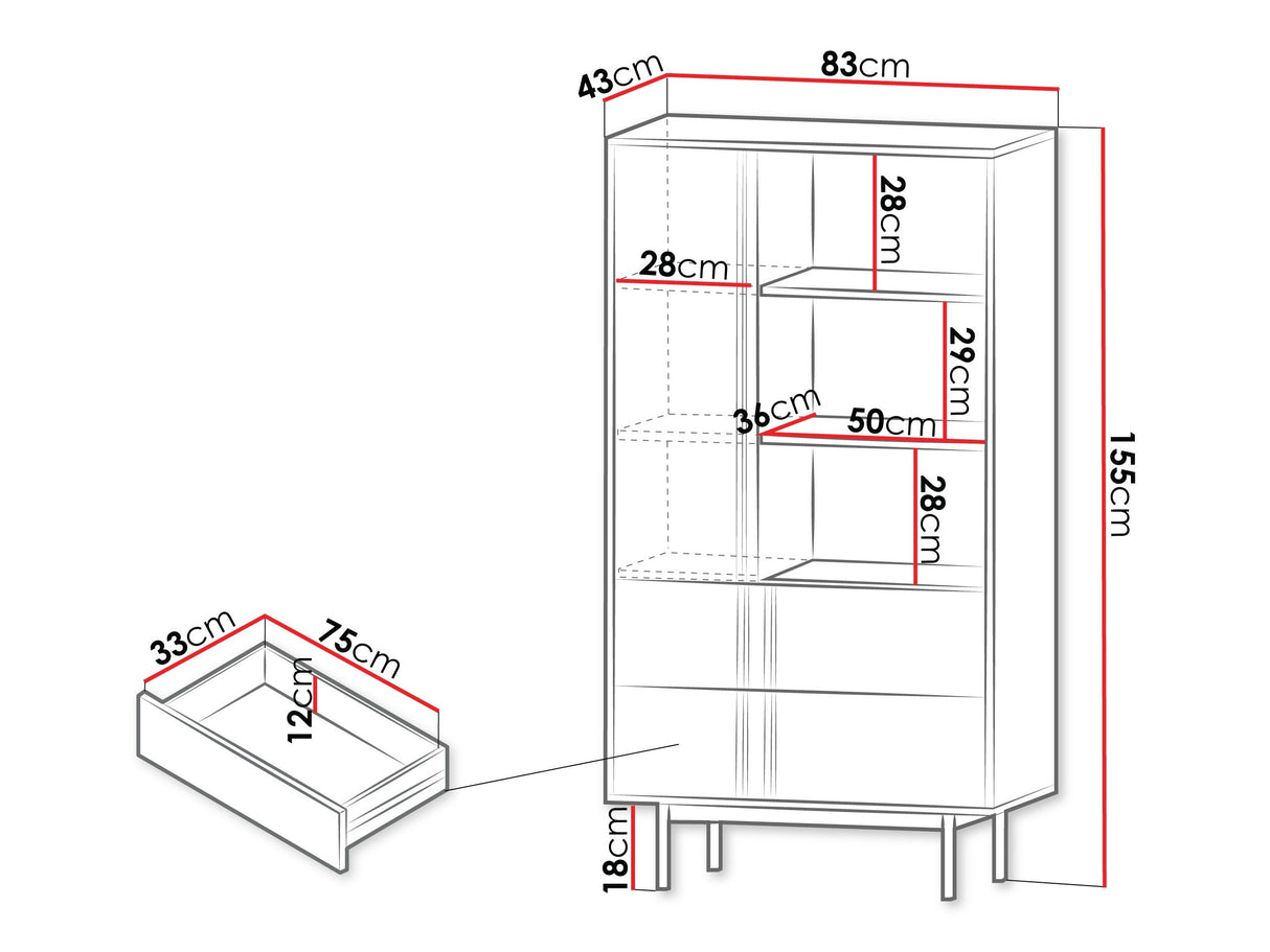 Könyvespolc Regał śpirosni 2S ALSY REG 4 Antracyt/Aloes (Poros zöld)