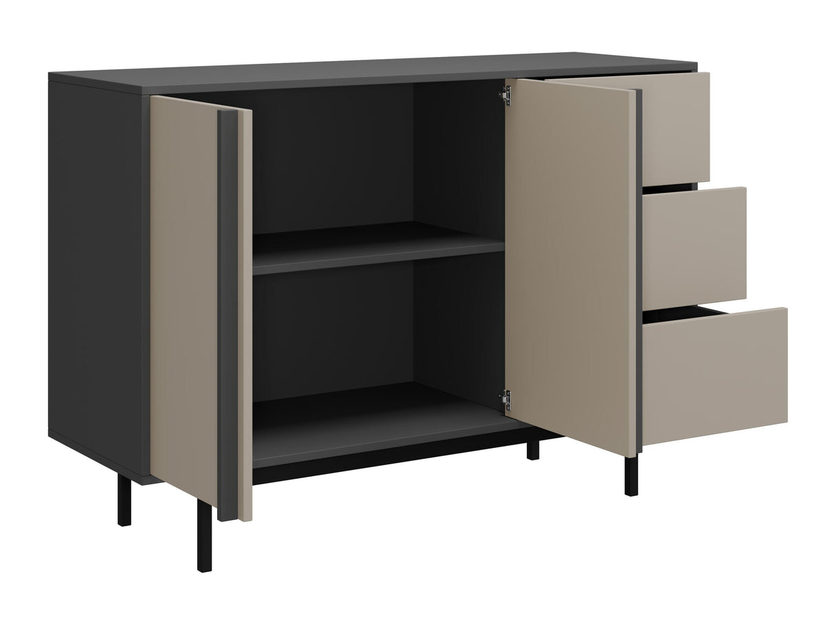 Komód Komoda śpirosnia 3S2D ALSY REG 7 Antracyt/Dąb Olejowany (Tölgy)