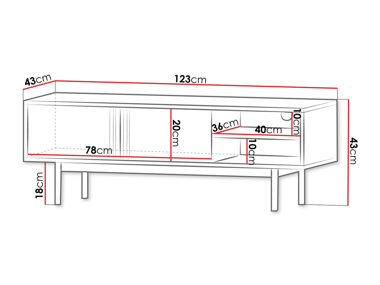 TV-állvány Szafka RTV mała 2D ALSY REG 10 Antracyt/Aloes (Poros zöld)