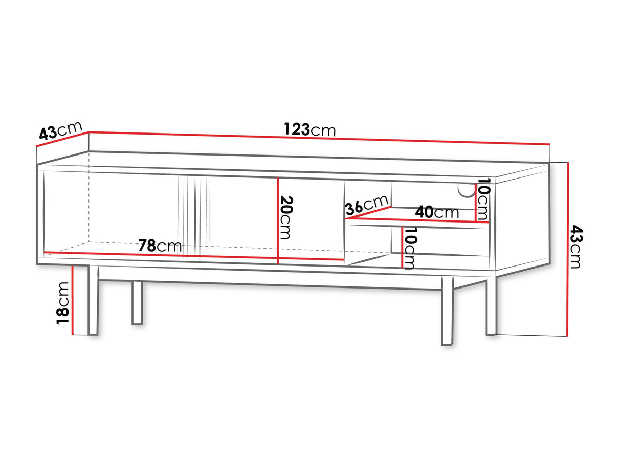 TV-állvány Szafka RTV mała 2D ALSY REG 10 Antracyt/Dąb Olejowany (Tölgy)