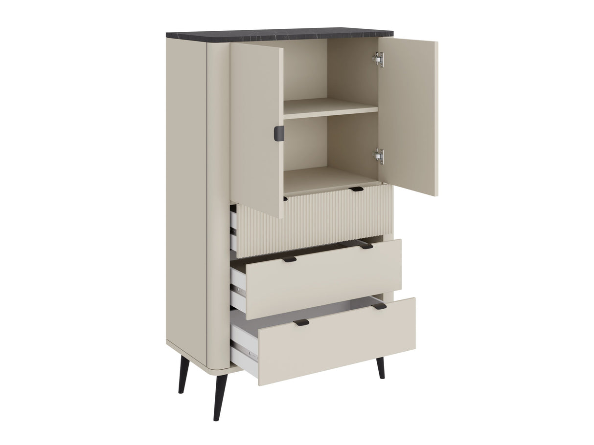 Könyvespolc 2D3S MARLY REG 6, Szín: Kasmír + Dió