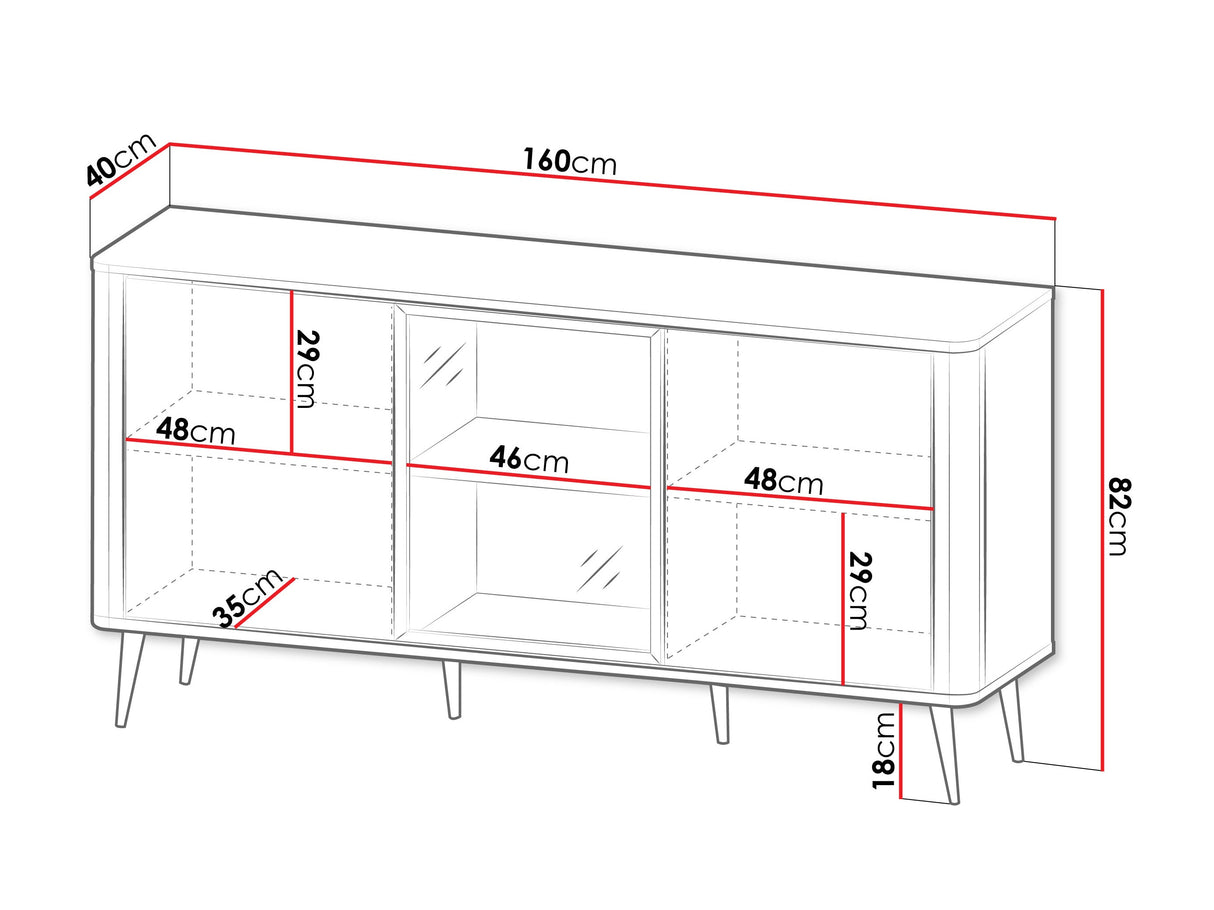 Szekrény 2D1W MARLY REG 7, Szín: Kasmír + Dió