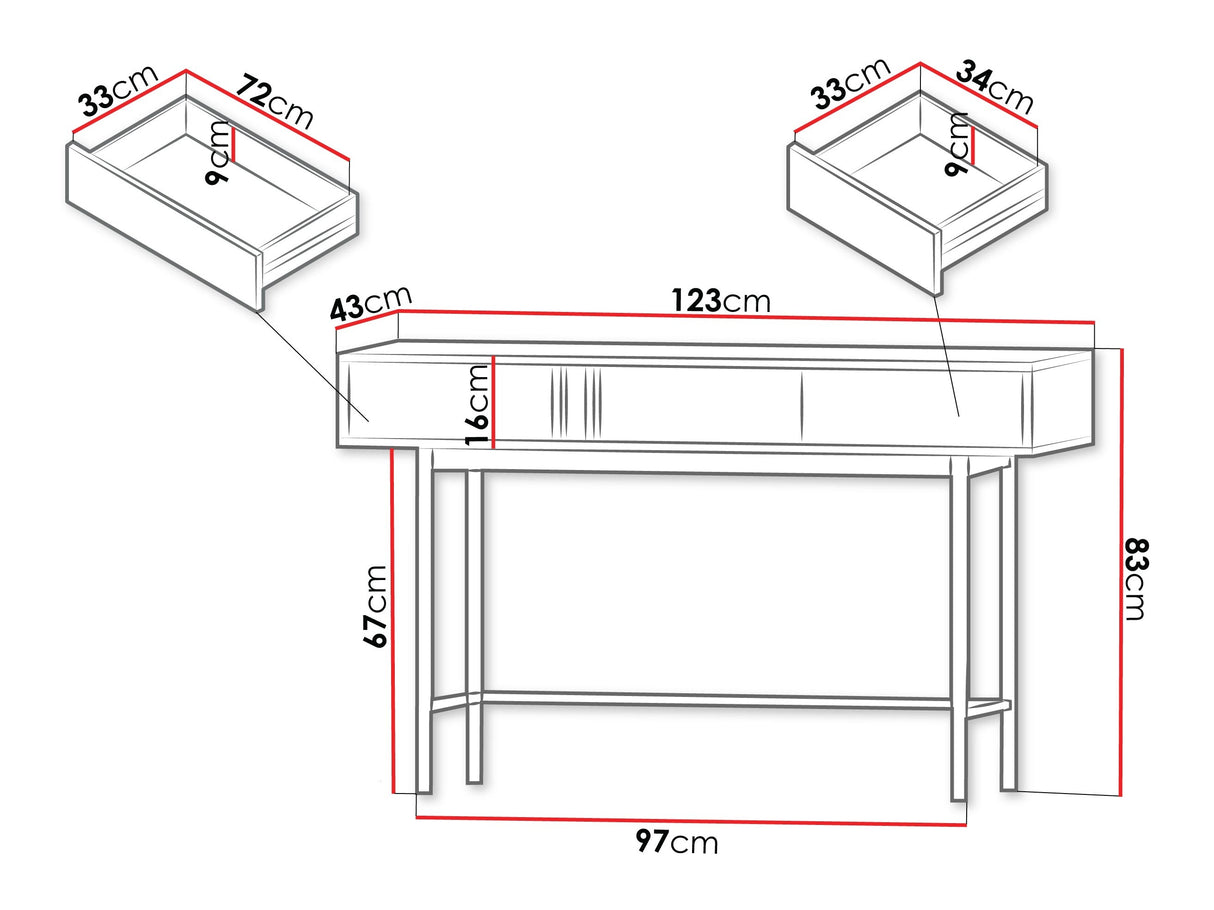 Konzolasztal Konsola ALSY REG 11 Antracyt/Aloes (Poros zöld)