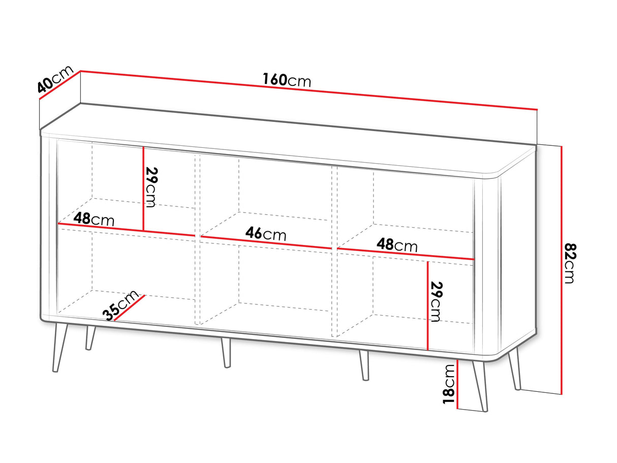 Szekrény 3D MARLY REG 8, Szín: Kasmír + Dió