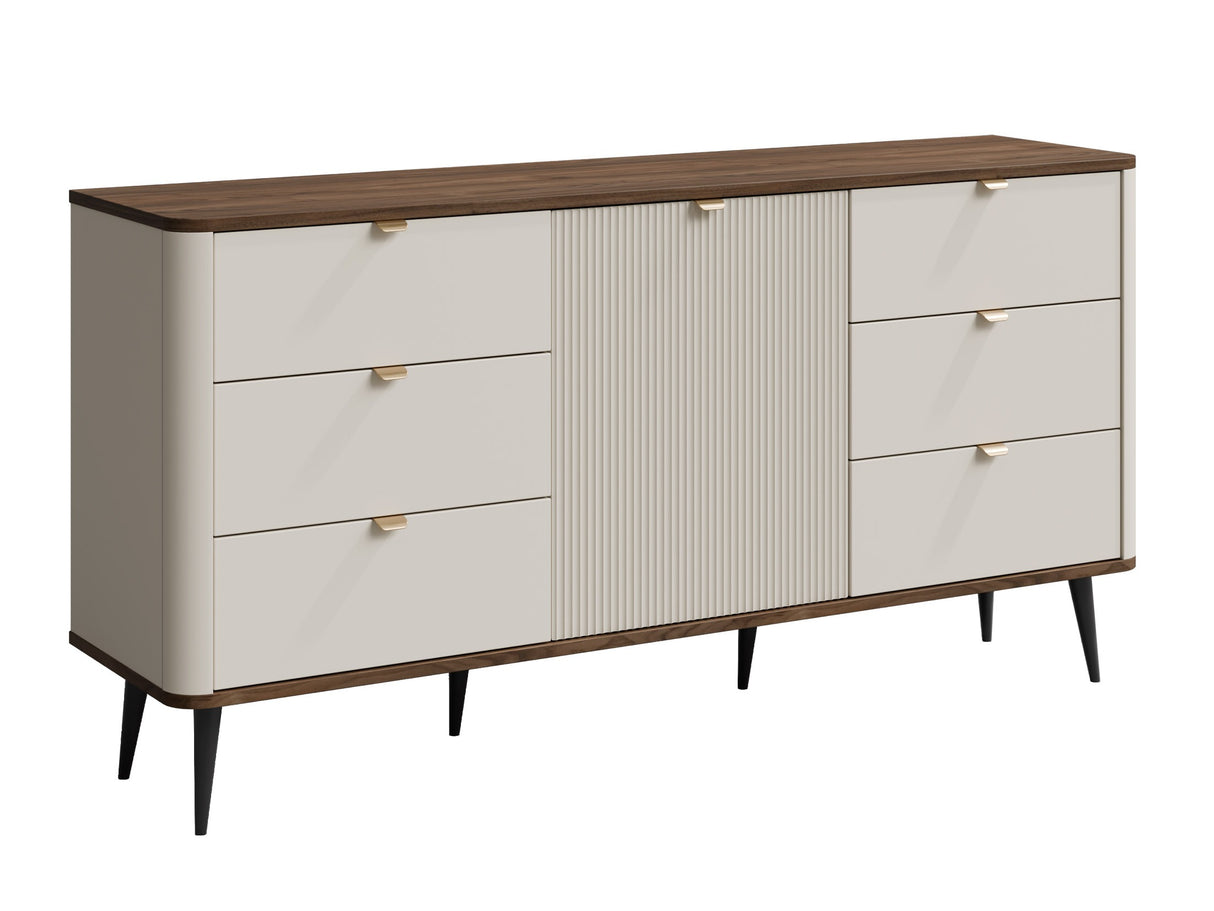 Komód 6S1D MARLY REG 9, Szín: Kasmír + Dió