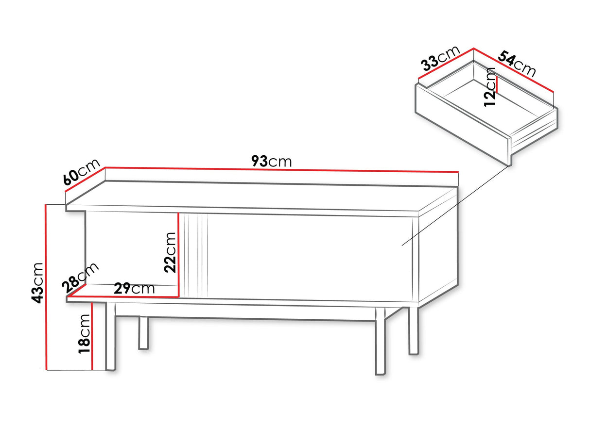 Dohányzóasztal Stolik kawowy ALSY REG 12 Antracyt/Dąb Olejowany (Tölgy)