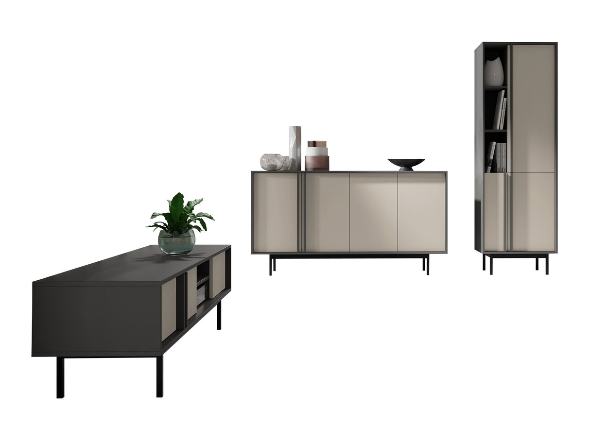 Nappali szett Meble ALSY I Antracyt/Beż Jasny (Beige)