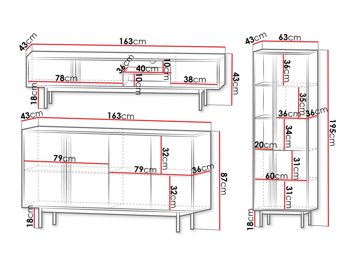Nappali szett Meble ALSY I Antracyt/Beż Jasny (Beige)