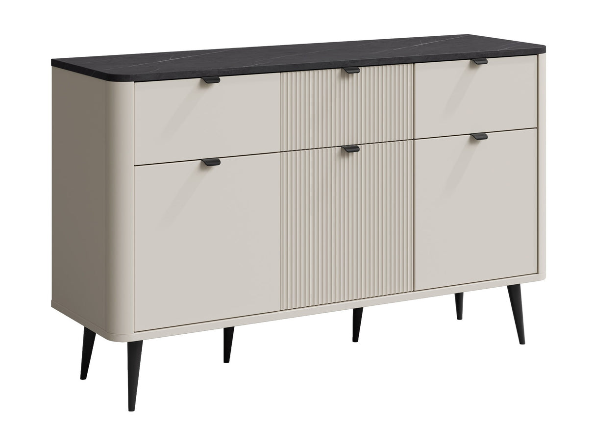 Komód 3S3D MARLY REG 10, Szín: Kasmír + Szürke márvány