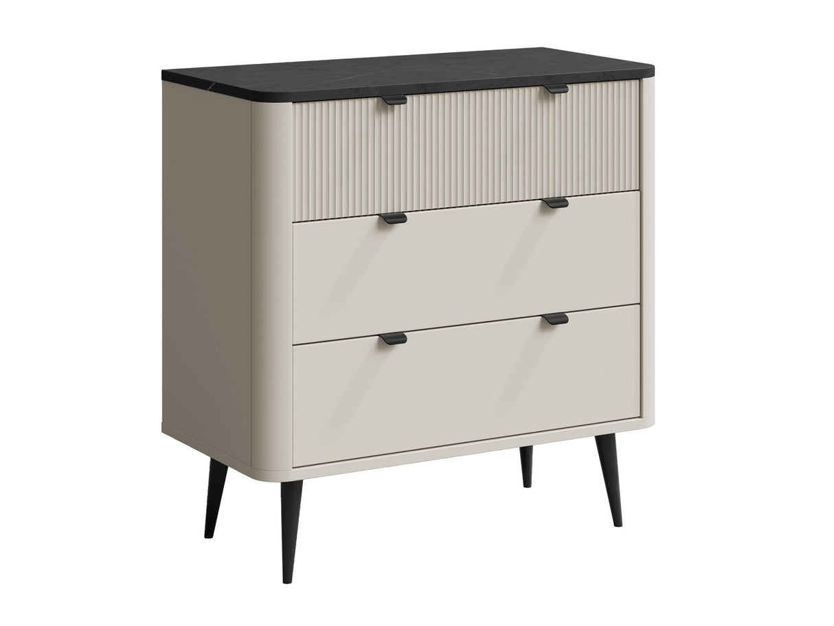 Komód 3S MARLY REG 11, Szín: Kasmír + Szürke márvány