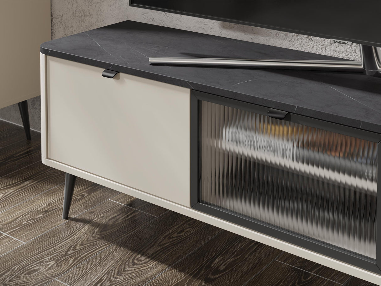 TV-állvány RTV 2K1W MARLY REG 12, Szín: Kasmír + Szürke márvány