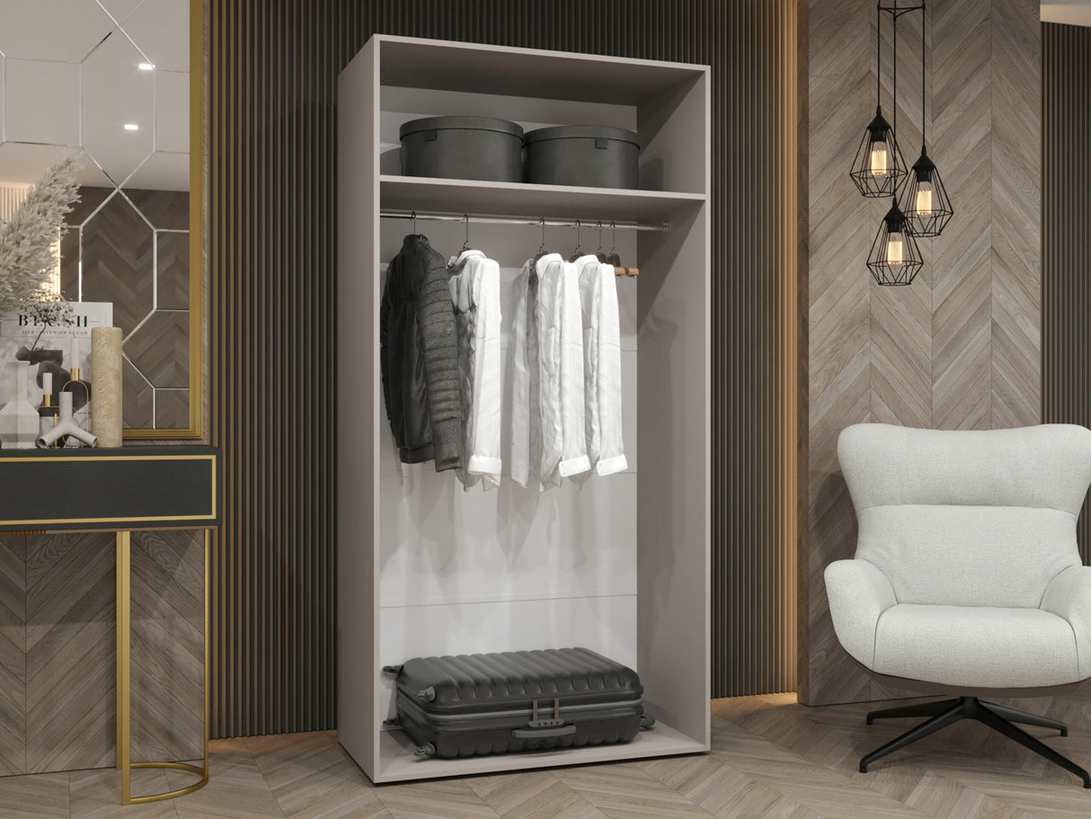 Gardróbszekrény Szafa 100 MALAGA, Szín: Fehér