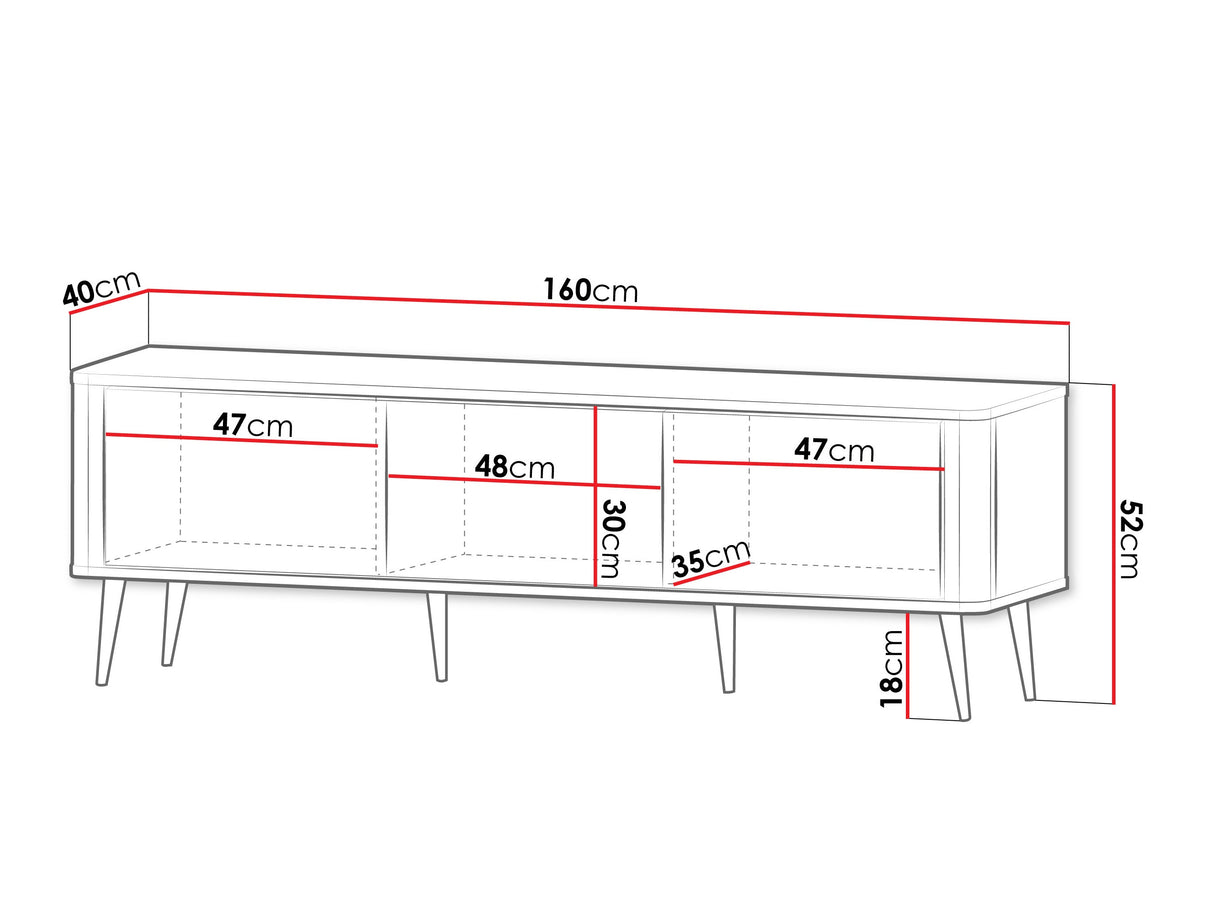 TV-állvány RTV 3K MARLY REG 13, Szín: Kasmír + Szürke márvány