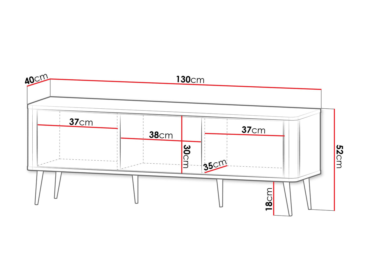 TV-állvány RTV mała 3K MARLY REG 14, Szín: Kasmír + Dió