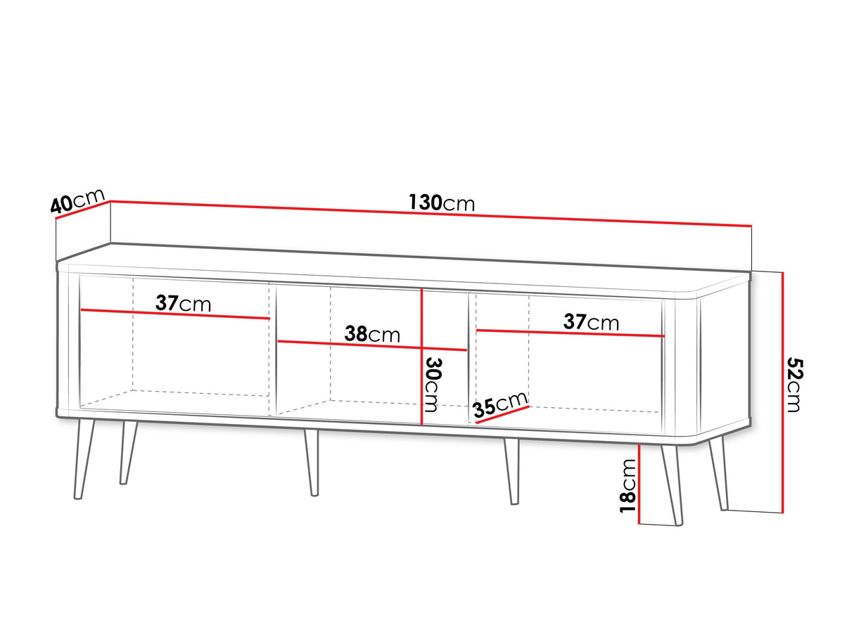 TV-állvány RTV mała 3K MARLY REG 14, Szín: Kasmír + Szürke márvány