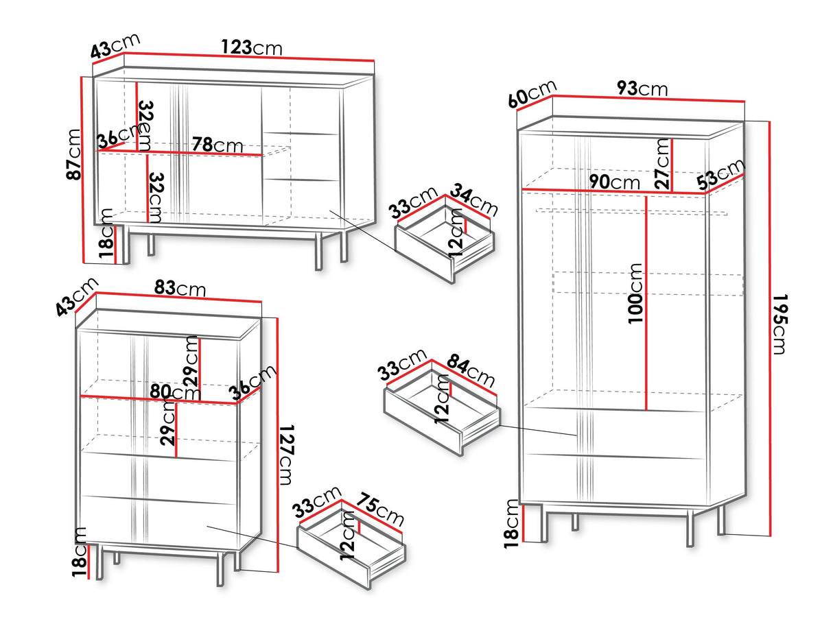 Nappali szett Meble ALSY III Antracyt/Beż Jasny (Beige)