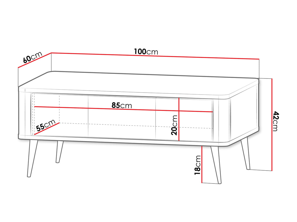 Dohányzóasztal MARLY REG 16, Szín: Kasmír + Szürke márvány