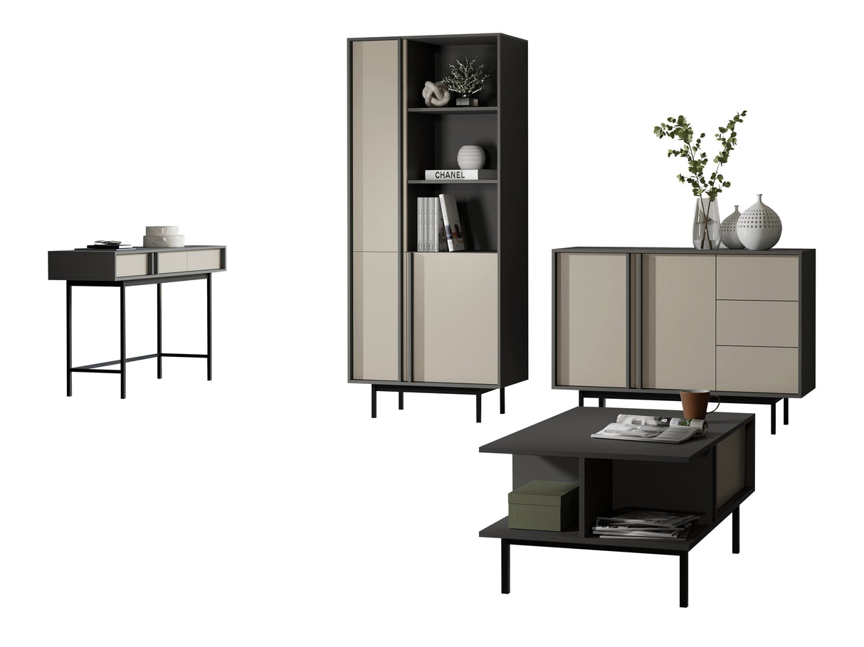 Nappali szett Meble ALSY IV Antracyt/Beż Jasny (Beige)