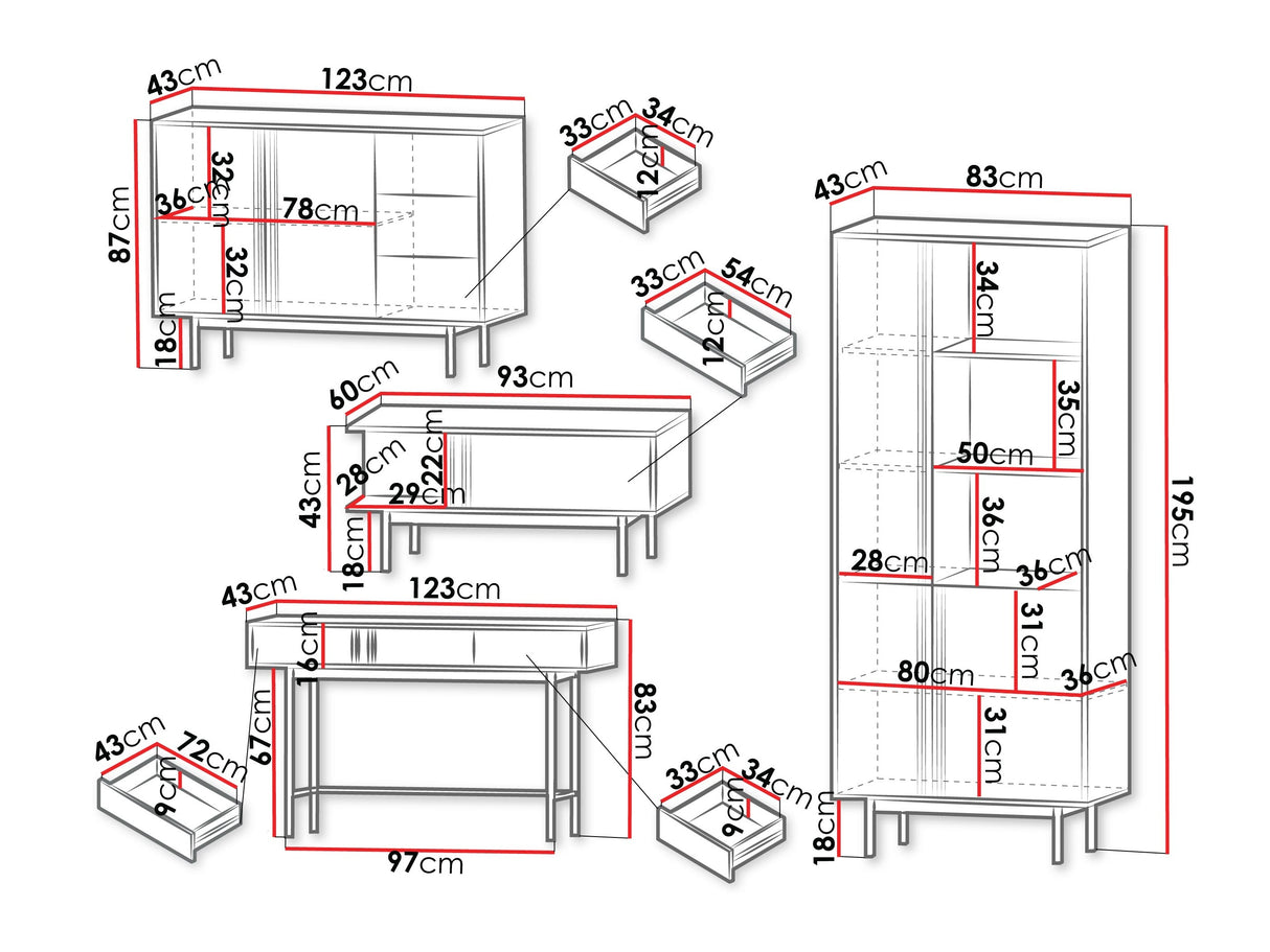 Nappali szett Meble ALSY IV Antracyt/Beż Jasny (Beige)