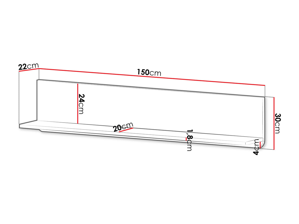 Polc MARLY REG 18, Szín: Kasmír + Szürke márvány