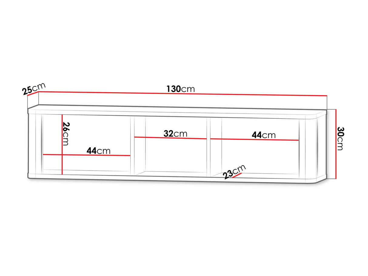 Polc MARLY REG 20, Szín: Kasmír + Dió