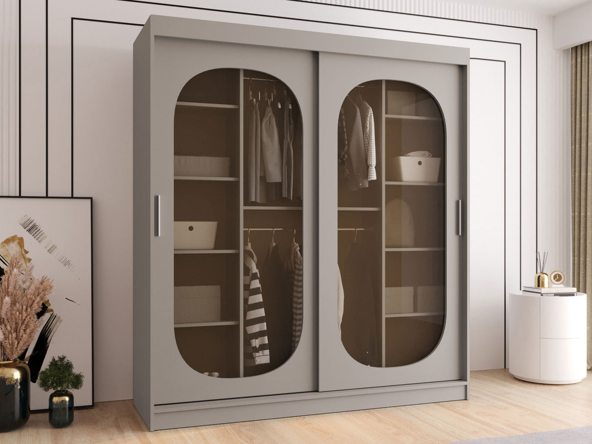 Gardróbszekrény Szafa 180 BAHRAJN, Szín: Kasmír, Fiókok: Nem, Led világítás: Nem