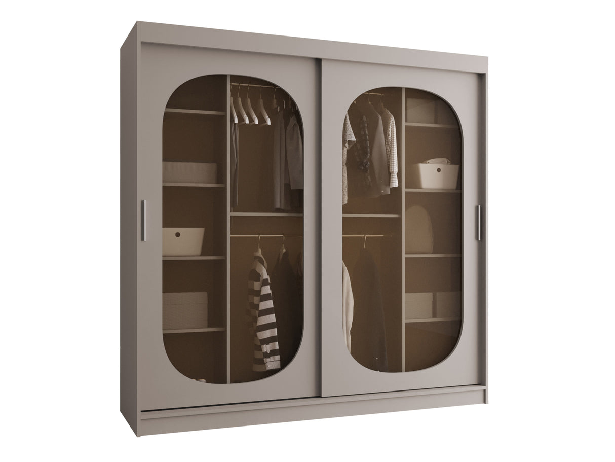 Gardróbszekrény Szafa 200 BAHRAJN, Szín: Kasmír, Fiókok: Nem, Led világítás: Nem