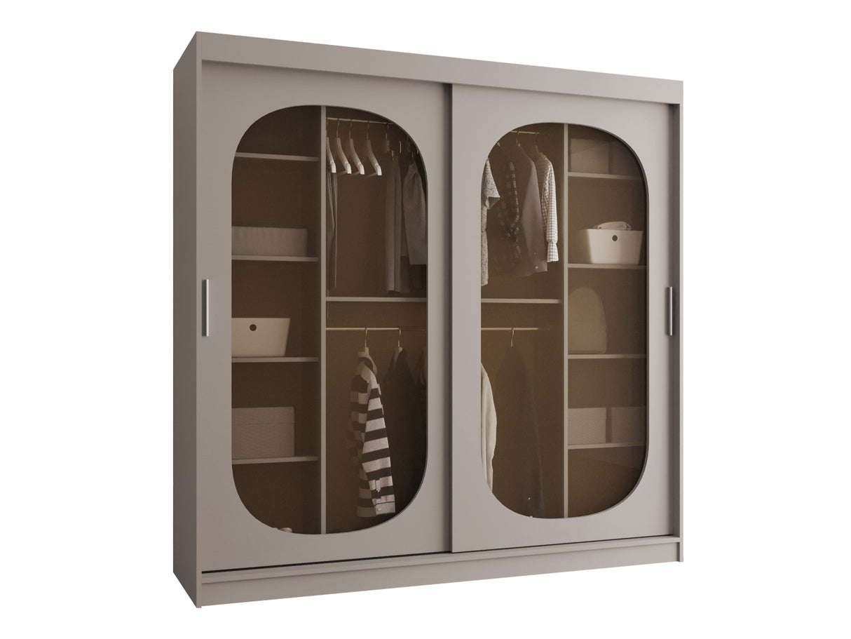 Gardróbszekrény Szafa 200 BAHRAJN, Szín: Kasmír, Fiókok: Igen, Led világítás: Nem